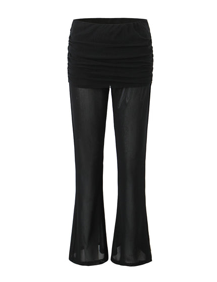 Mesh slim fit hip hugging casual pants