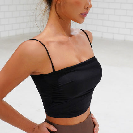 Top sin tirantes de deporte – Corte ajustado