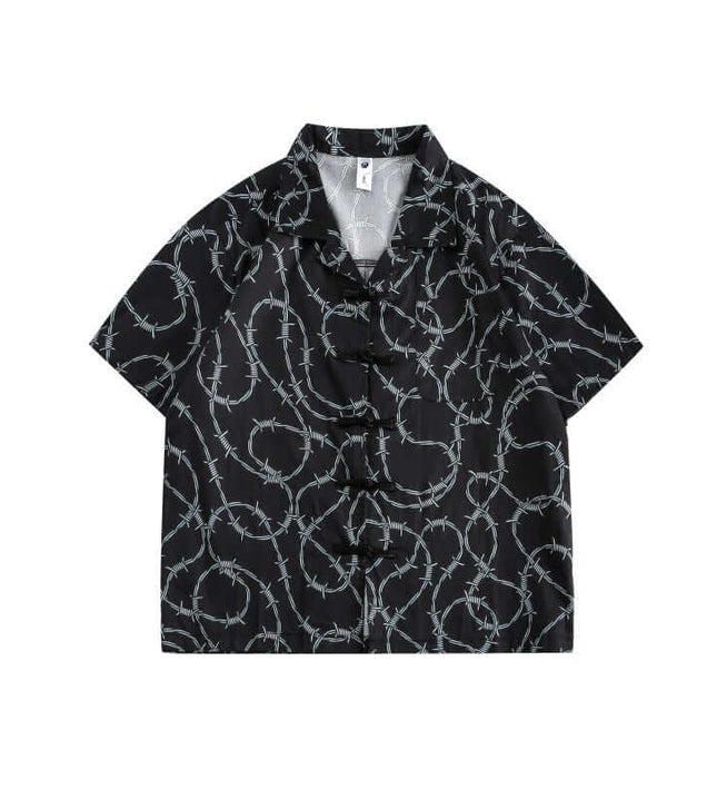 Button up short sleeved shirt casual shirt for men