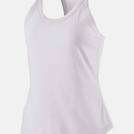 Camiseta sin mangas de algodón de corte ajustado con escote redondo