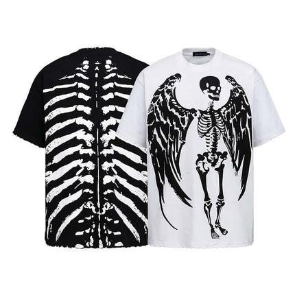 Camiseta Impresa Demonio Calavera – Corte Suelto