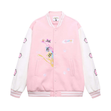 Model wearing Pink color block fun peek by Grozavu