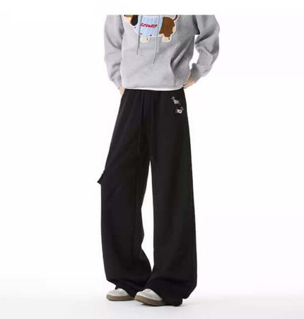 Hundestickerei Sweatpants - Lockere Passform