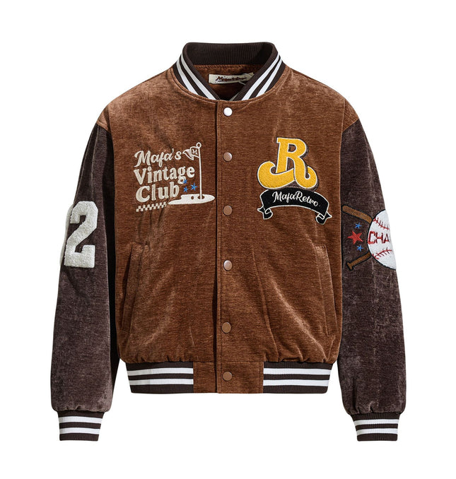 Front view of Baseball Jacket , Heavy Coat - Grozavu brand streetwear