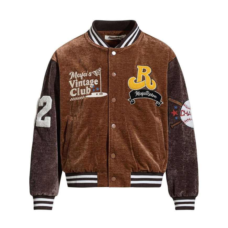 Front view of Baseball Jacket , Heavy Coat - Grozavu brand streetwear