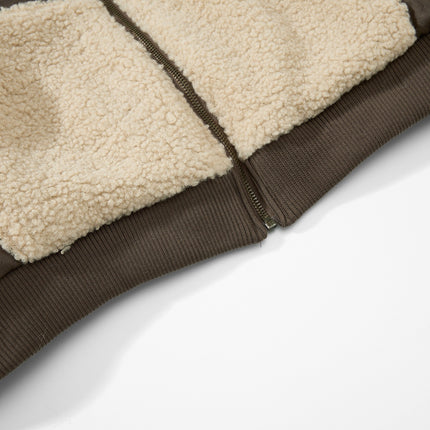 Warme Baumwolljacke mit Pelzkragen