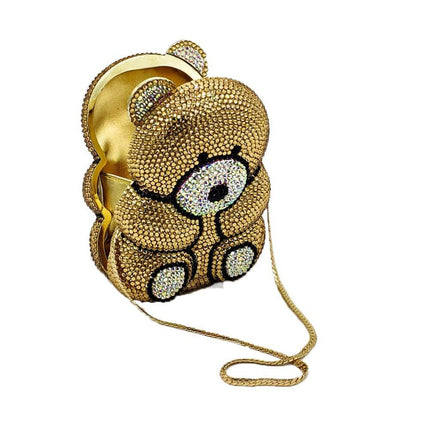 Crystal Bear Evening Party Bag