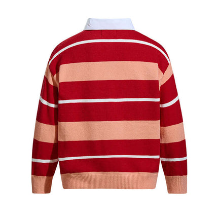 Lässige Zweiteilige Strickware mit Kragen