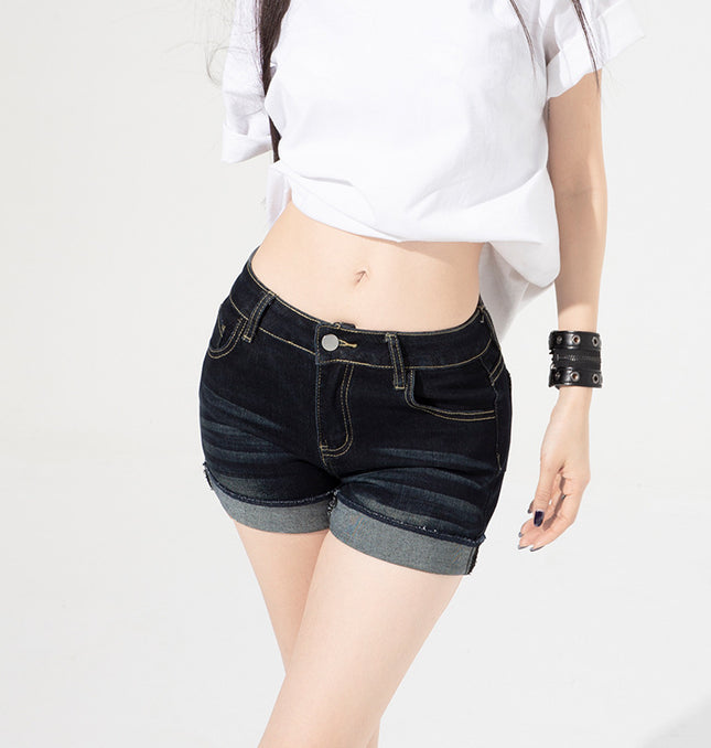 Low Rise Cuffed Shorts styling detail - Premium Streetwear