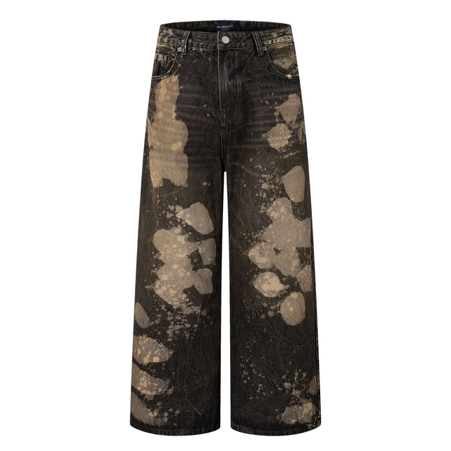 Washed Retro Loose Fit Denim Pants