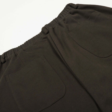 Solid Knife Pants - Loose Fit backside view showing elastic waistband and pockets