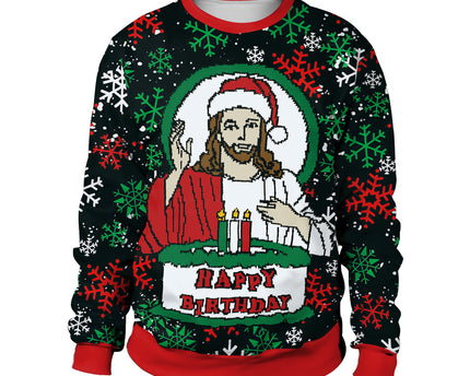 Hoodie à col rond imprimé flocon de neige de Noël