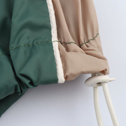 Color Block Jacket and Long Pants Set