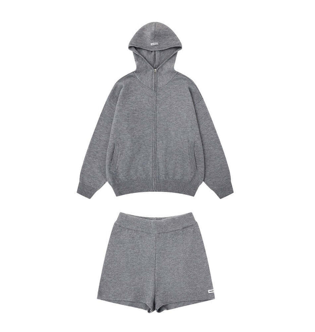 Casual Solid Color Tracksuit Set