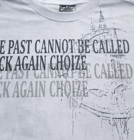 Retro Washed Castle Letter TShirt – Loose Fit featuring vintage graphics and soft cotton fabric for comfort.