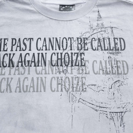 Retro Washed Face Letter T-Shirt – Loose Fit featuring bold text graphic on a vintage-washed fabric.