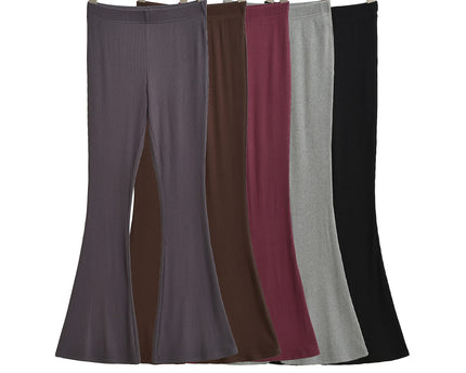 Slim fit low waist slightly flared pants