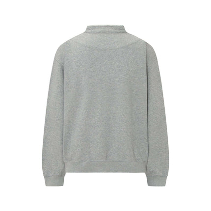 Washed Stand Collar Zipper Hoodie