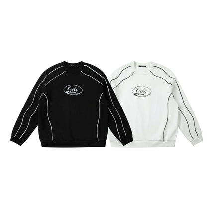 Embroidered Distressed Sweatshirt