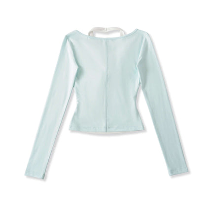 Hängender Hals Langarmoberteil