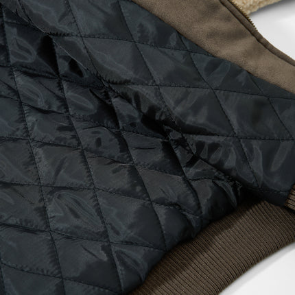 Cotton jacket with fur collar and fleece jacket