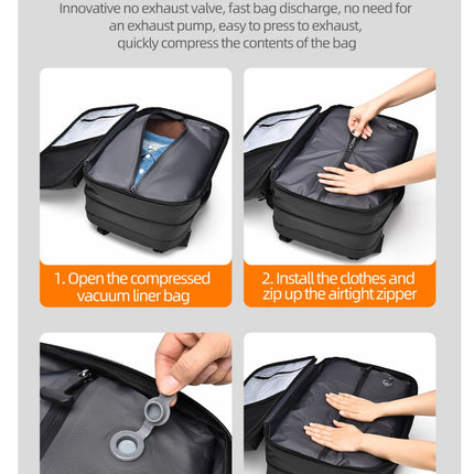 Oxford Cloth Business Travel Backpack – Black, Grey & Blue