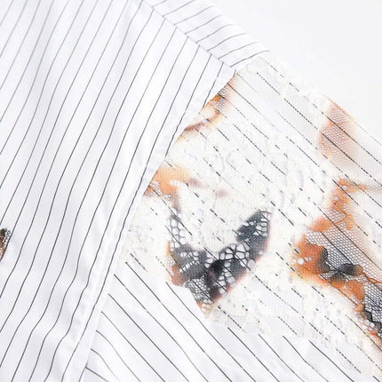 Camisa de Parches de Encaje en Llama – Corte Suelto