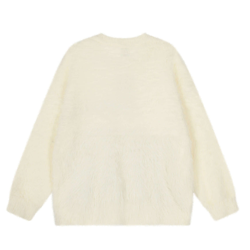 Black fleece lined crewneck with Grozavu logo