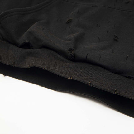 Gewaschene Buchstaben Druck Hoodie – Lockere Passform