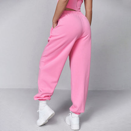 Grozavu Women's Pink High-Waist Wide-Leg Pants at €29.00