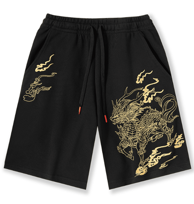 Grozavu's Cotton Kylin Embroidered Shorts: Casual & Fashionable at €44.99