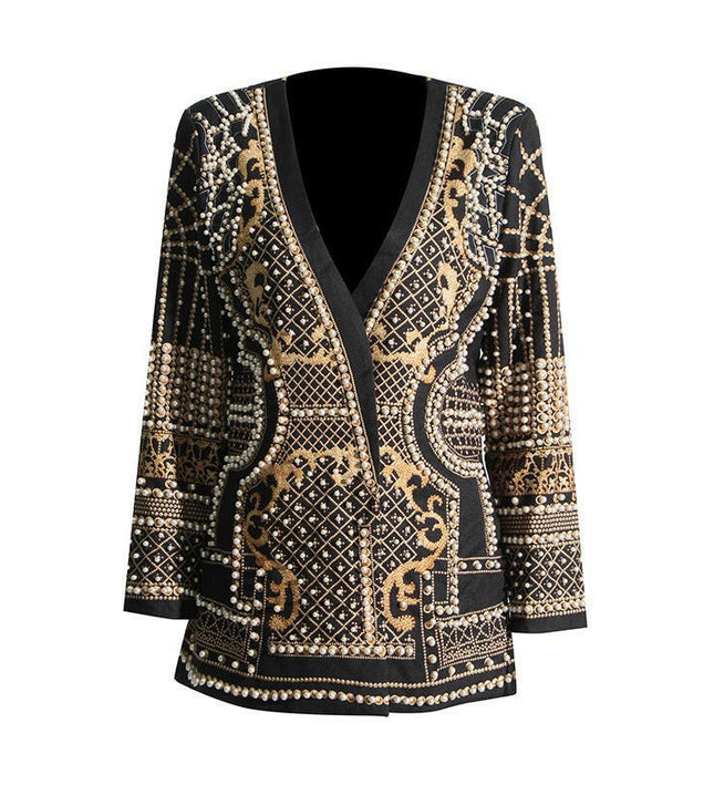Jachetă elegantă cu margele franceză: Autumn Chic