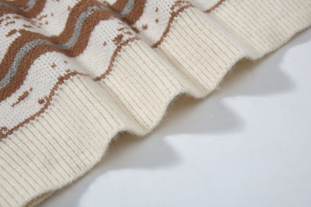 Vintage Twisted Knit Oversized Pullover Winter Sweater