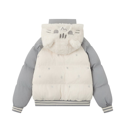 Giacca con Cappuccio a Tema Gatto - Vestibilità Ampia