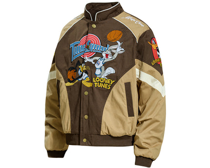 Retro Cartoon Bestickte Farbblockierte Dicke Baseballjacke