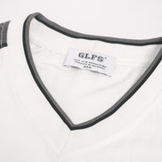 Camisa de Manga Larga con Cuello en V Deportiva Impermeable Negra Blanca