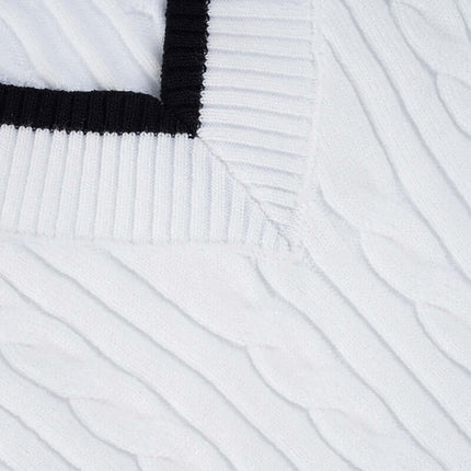 Camiseta de punto de manga larga con escote en V