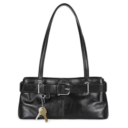 PU Leather Small Shoulder Bag – Black, White, Red & Brown