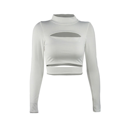 Grozavu's Sexy Hollow Turtleneck Top: Long Sleeve Style at €44.99