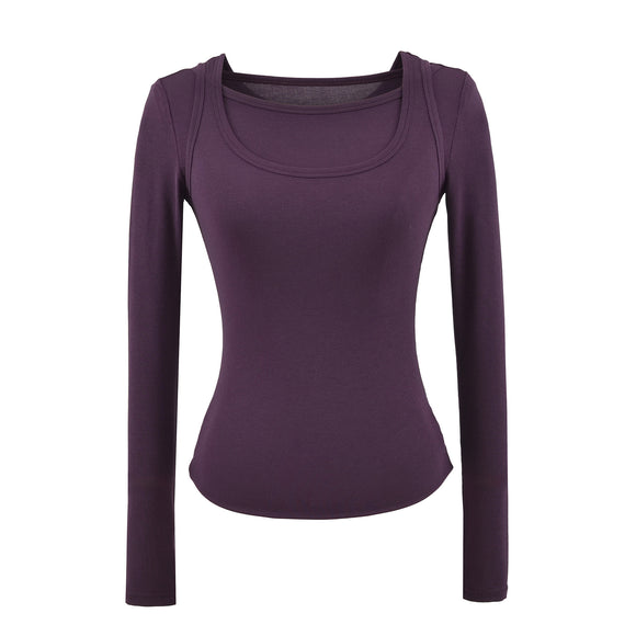 Camiseta de manga larga ajustada para mujeres