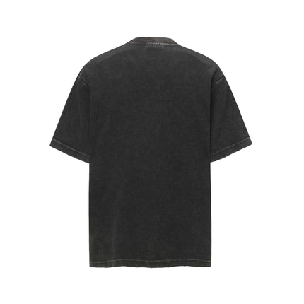 Camiseta de Algodón Lavado Waffle Retro