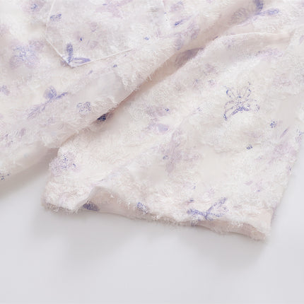 Cămașă cu mânecă scurtă imprimată Jacquard fluture – Casual