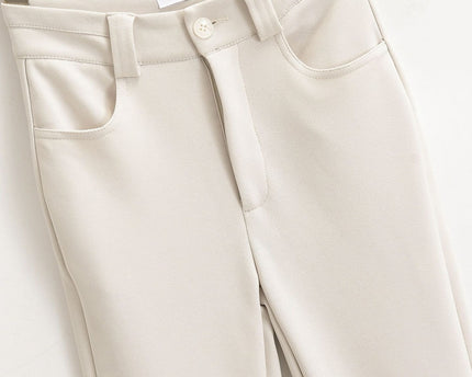 High Elastic Micro Flare Casual Pants