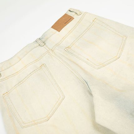 Pantalons en denim vintage à griffures de chat