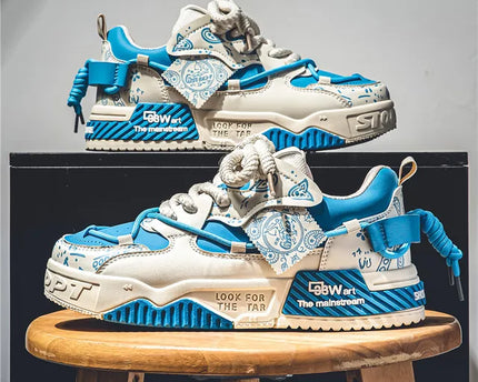 Scarpe da uomo casual in tessuto traspirante stampate in 3D