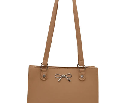 Sac à épaule en cuir PU Bow
