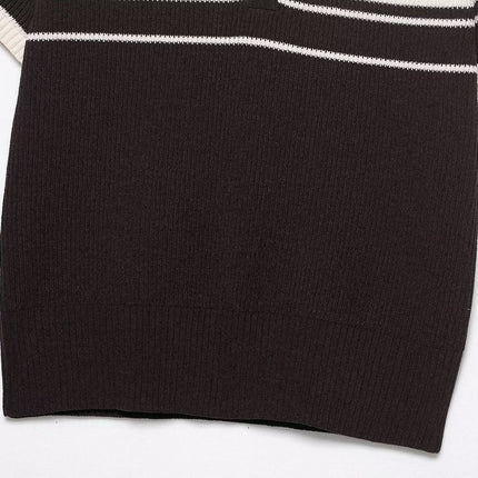 Polo en tricot à rayures côtelées – Coupe ample