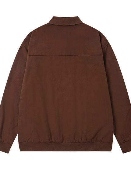 Style Vintage Fun Cartoon Cat Embroidery Patchwork Jacket Coat