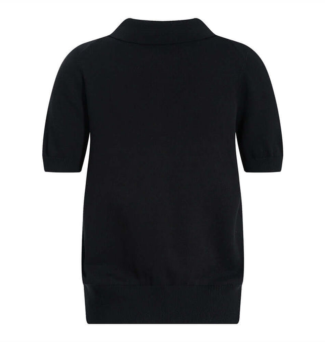 Short Sleeve Knit Sweater Turn-Down Collar Spring and Summer