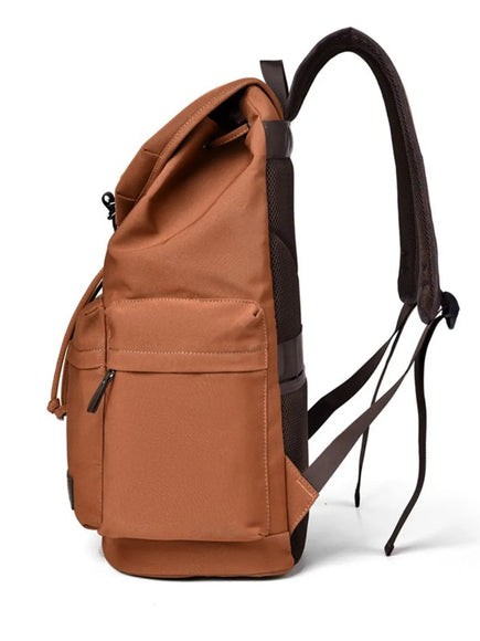 Mehrere Taschen verstellbarer Riemen Canvas Rucksack Tasche